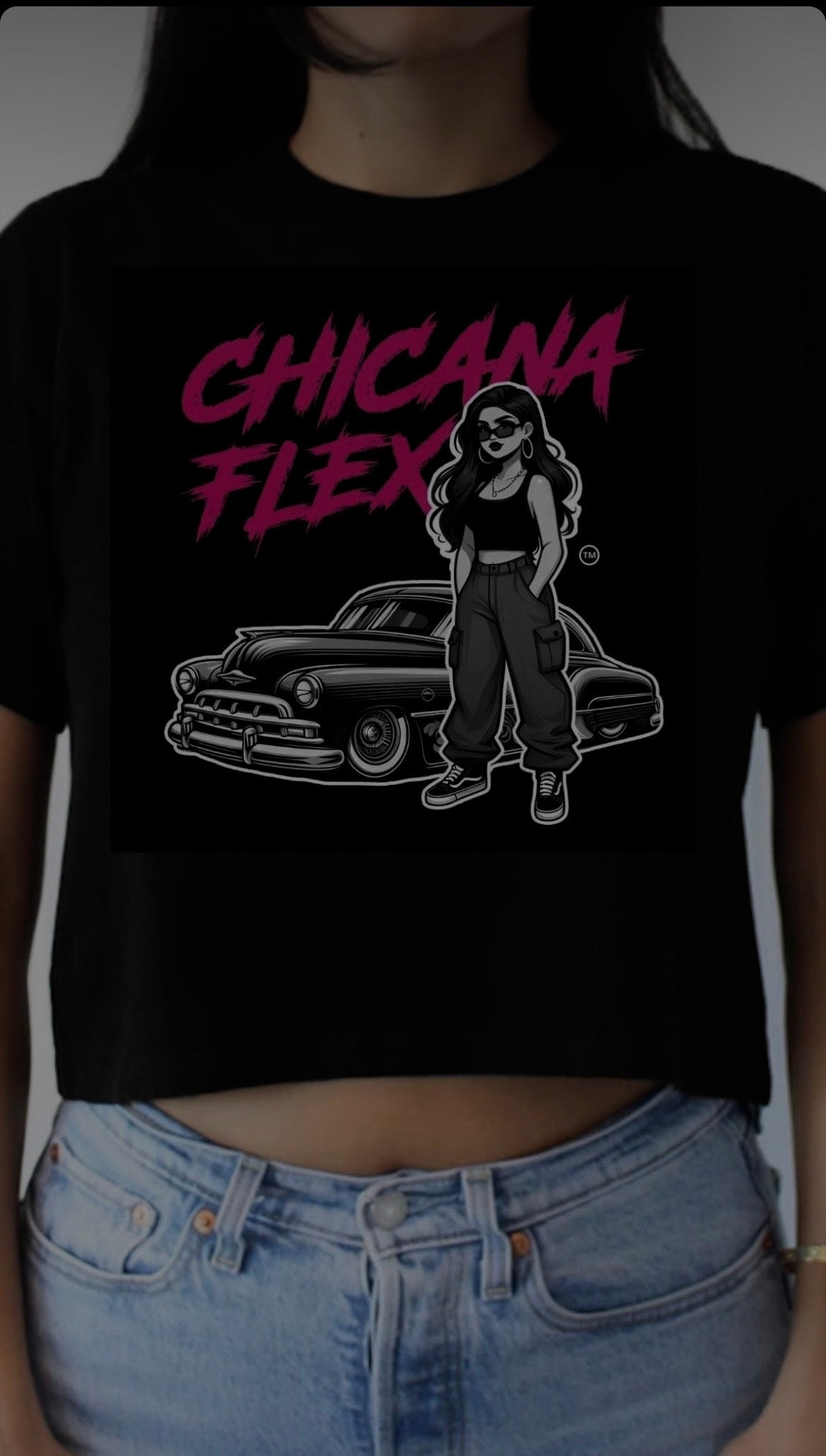 Chicana Flex Pink Crop Top