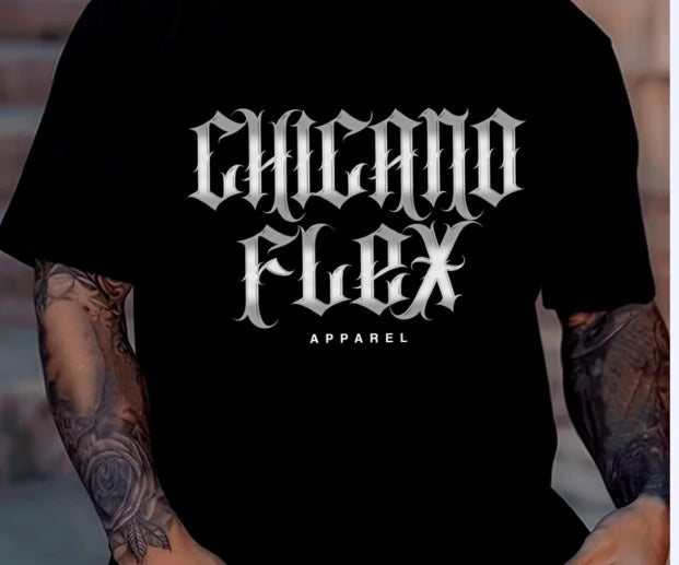 Chicano Flex Letter Graphic Tee